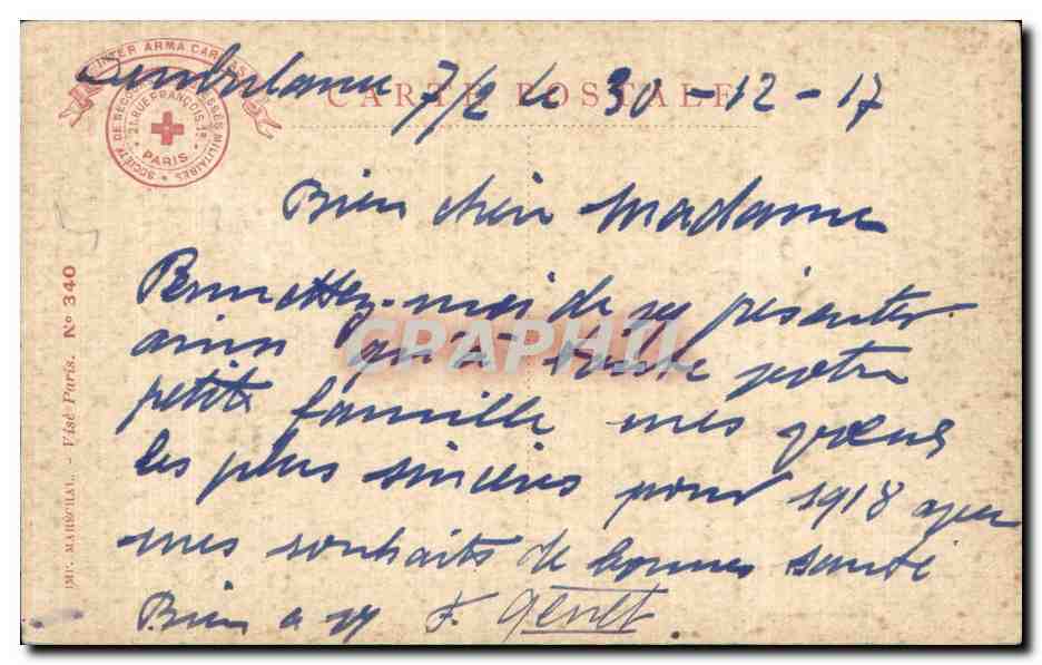 CPA Militaria Campagne 19141915 Soldat  — Rückseite