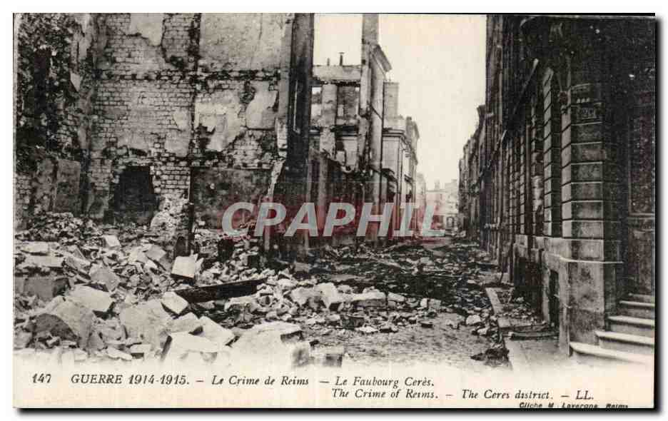 Reims — Le Faubourg Cérès — dévastation — Gliche M. Lavesane, Reims, n°147