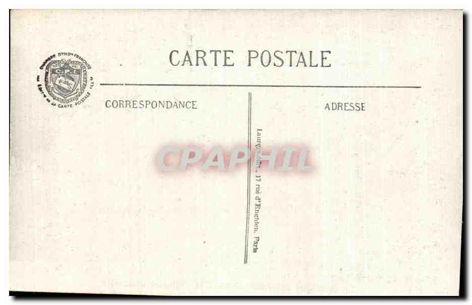 CPA Militaria 14 juillet 1919 La musique anglaise devant la tribune officielle — Verso