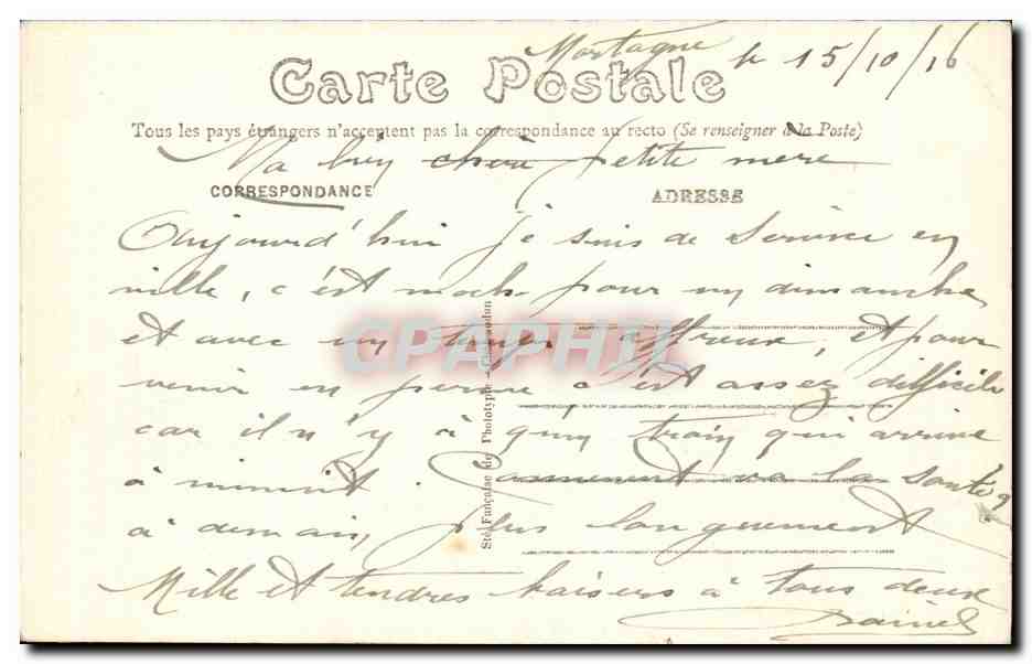 CPA Militaria La grande guerre 1914 Camp d instruction  — Rückseite