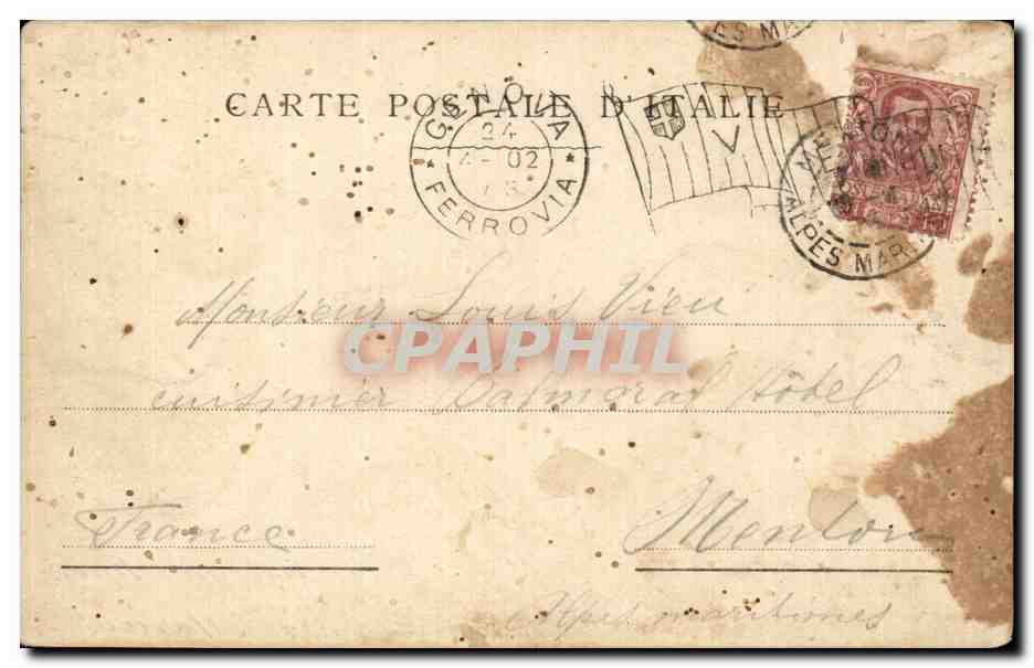 CPA Militaria Soldats Bersaglieri — Verso