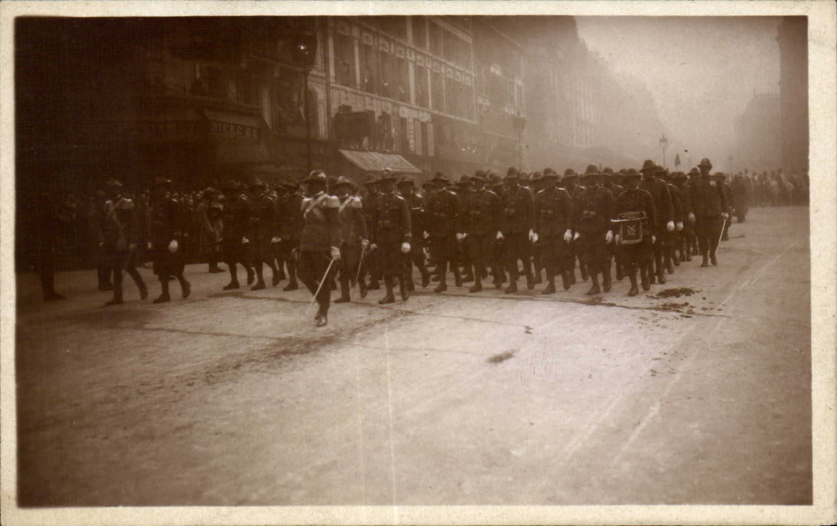 CPA Militaria Funerailles du Marechal Foch 26 mars 1929 Bersagliers Italie
