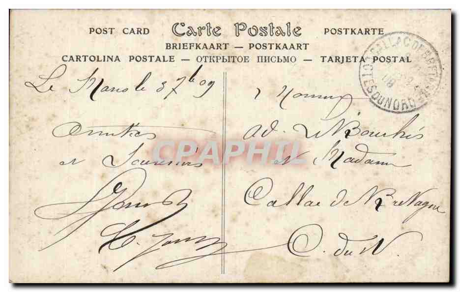 CPA Militaria Salon de 1909 Attaque de Sapignies 2 janvier 1871 — Rückseite