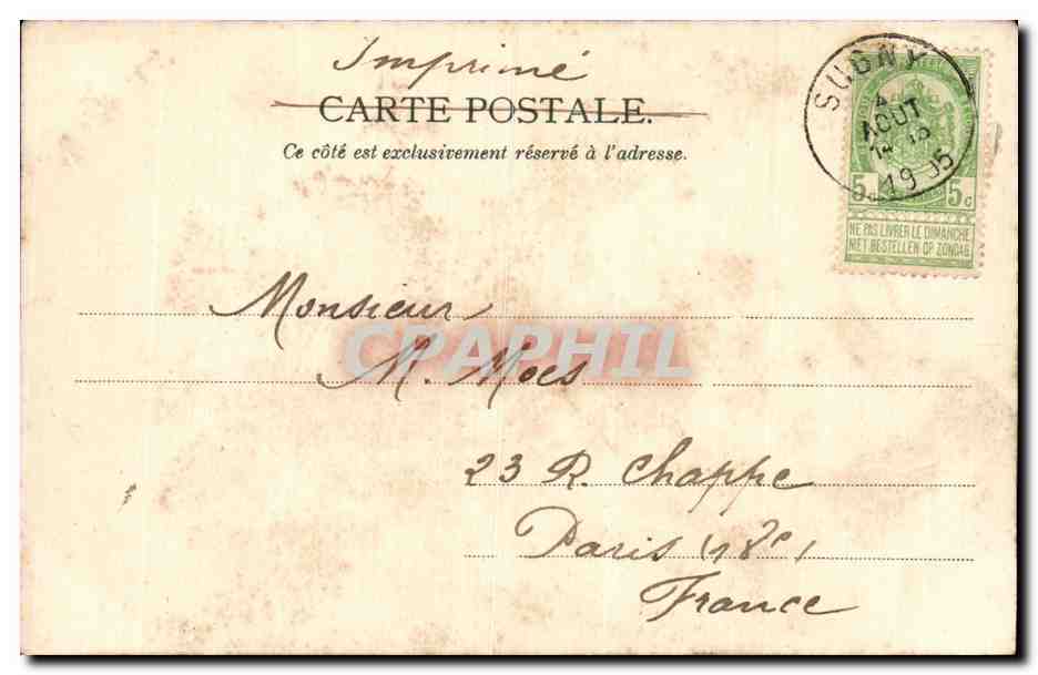 CPA Belgique Pussemange Le calvaire — Rückseite