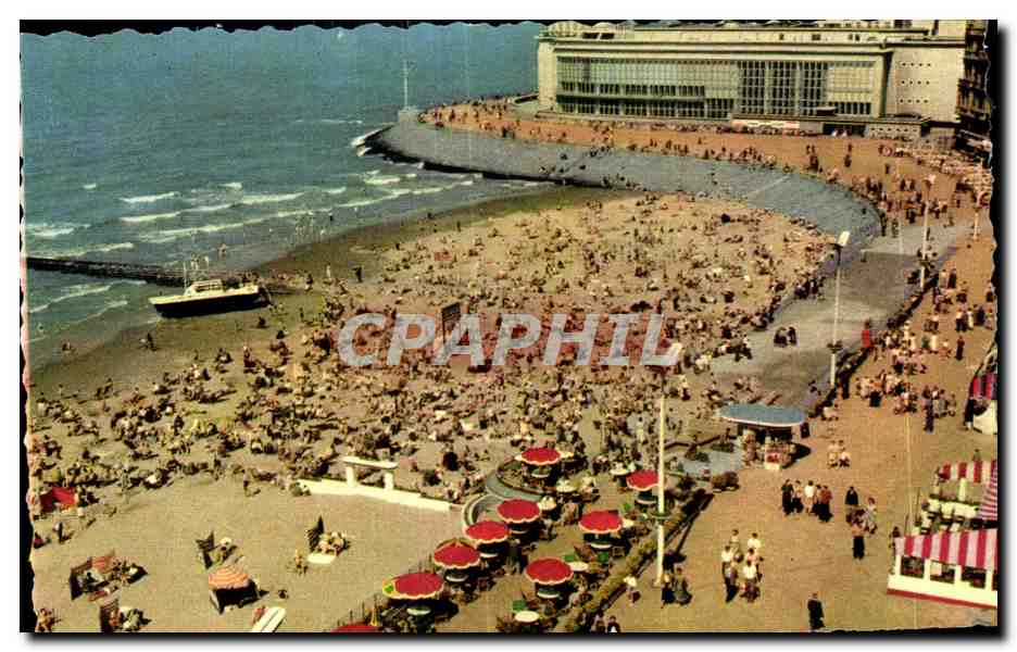 Ostende — Plage et Kursaal — Réalisation Arts & Voyages Bruxelles