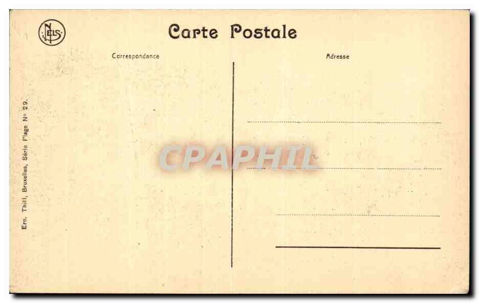 CPA Belgique La panne Sur un brise lames — Rückseite