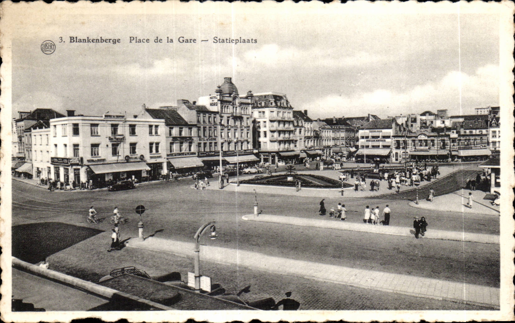 CPSM Belgique Blankenberge Place de la gare