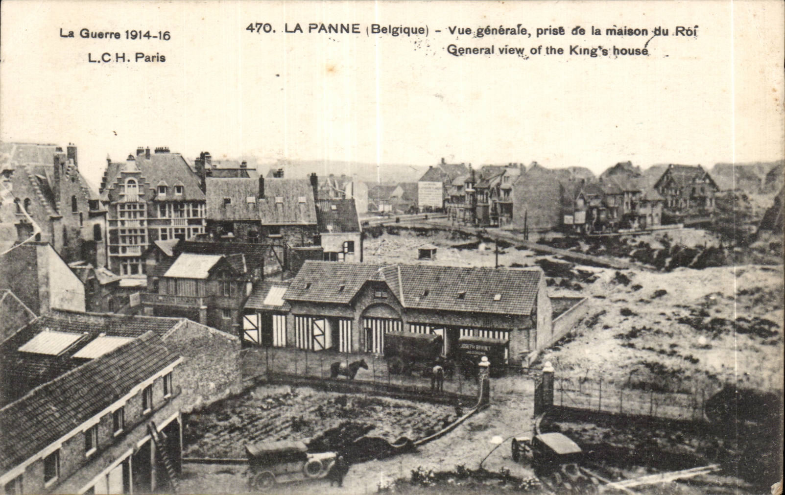 CPA Belgique La Panne Vue generale prise de la maison du roi