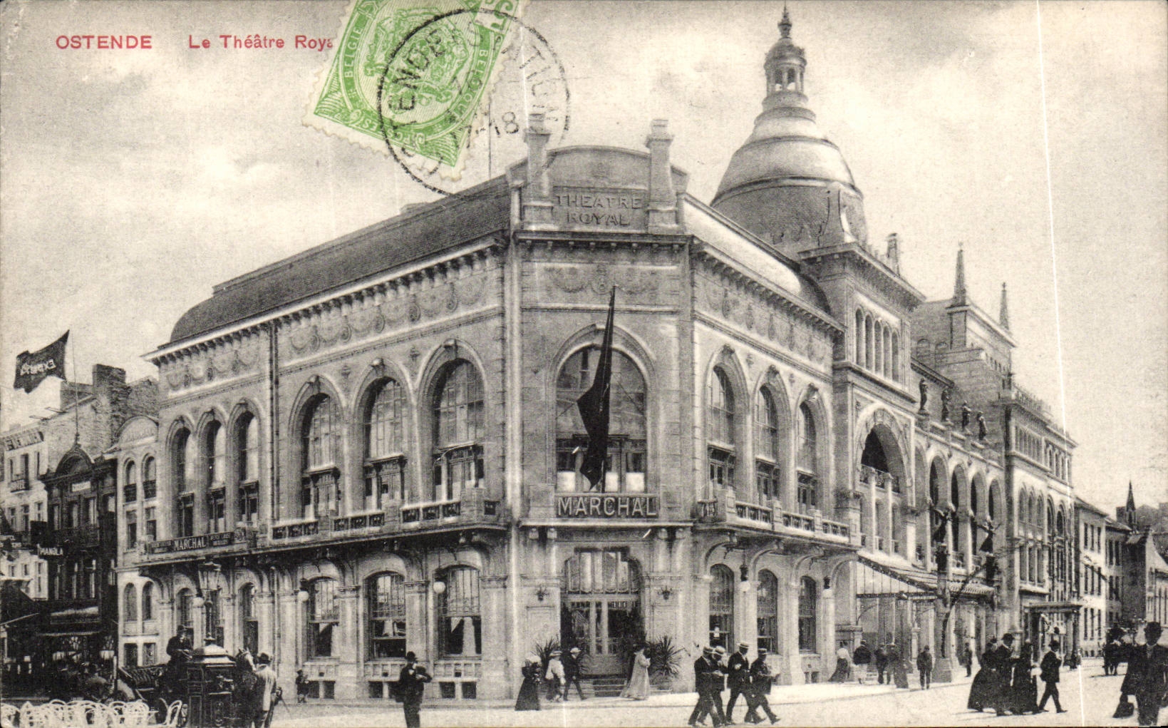 CPA Belgique Ostende Le theatre royal