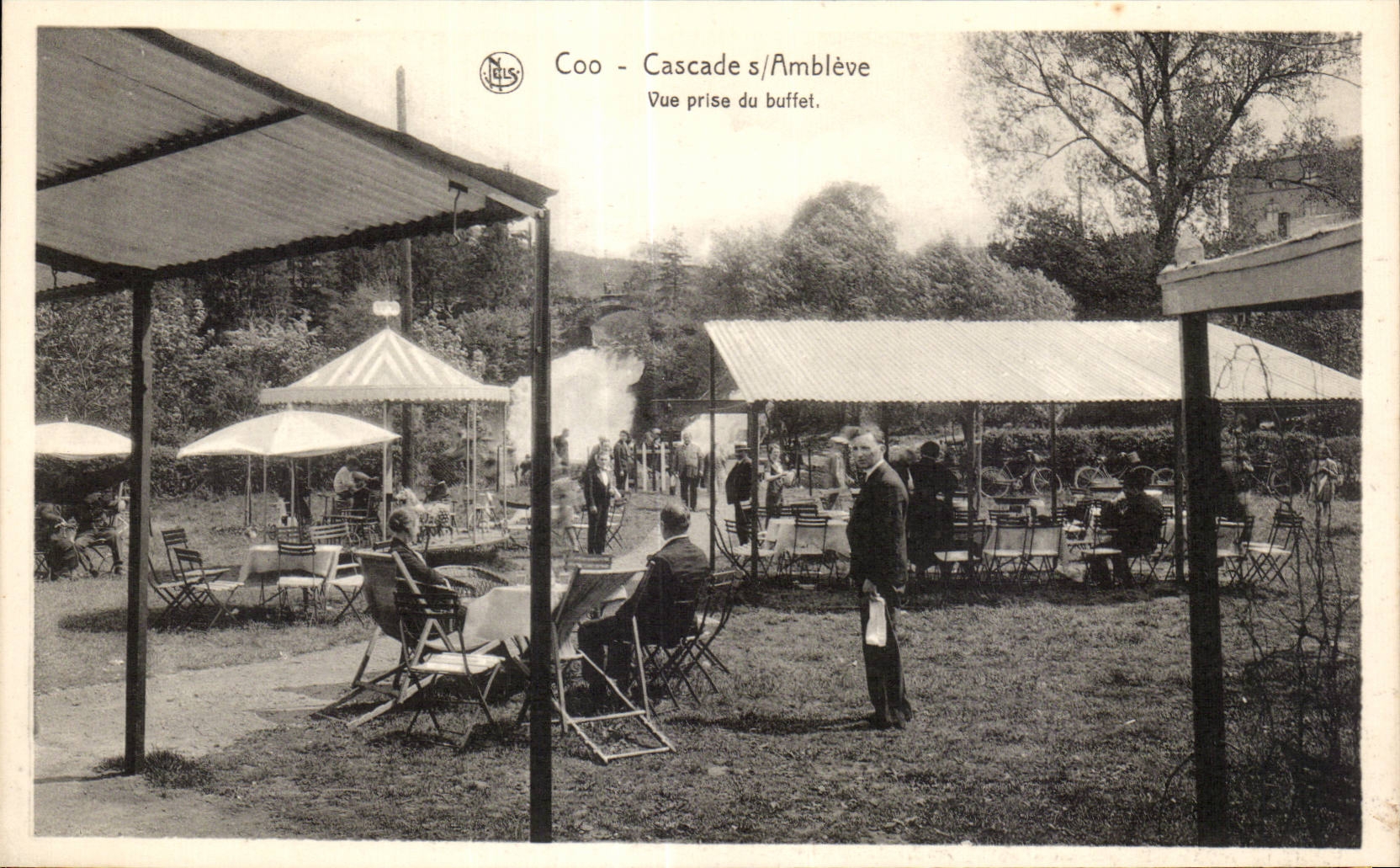 CPA Belgique Coo Cascade sur Ambleve Vue prise du buffet