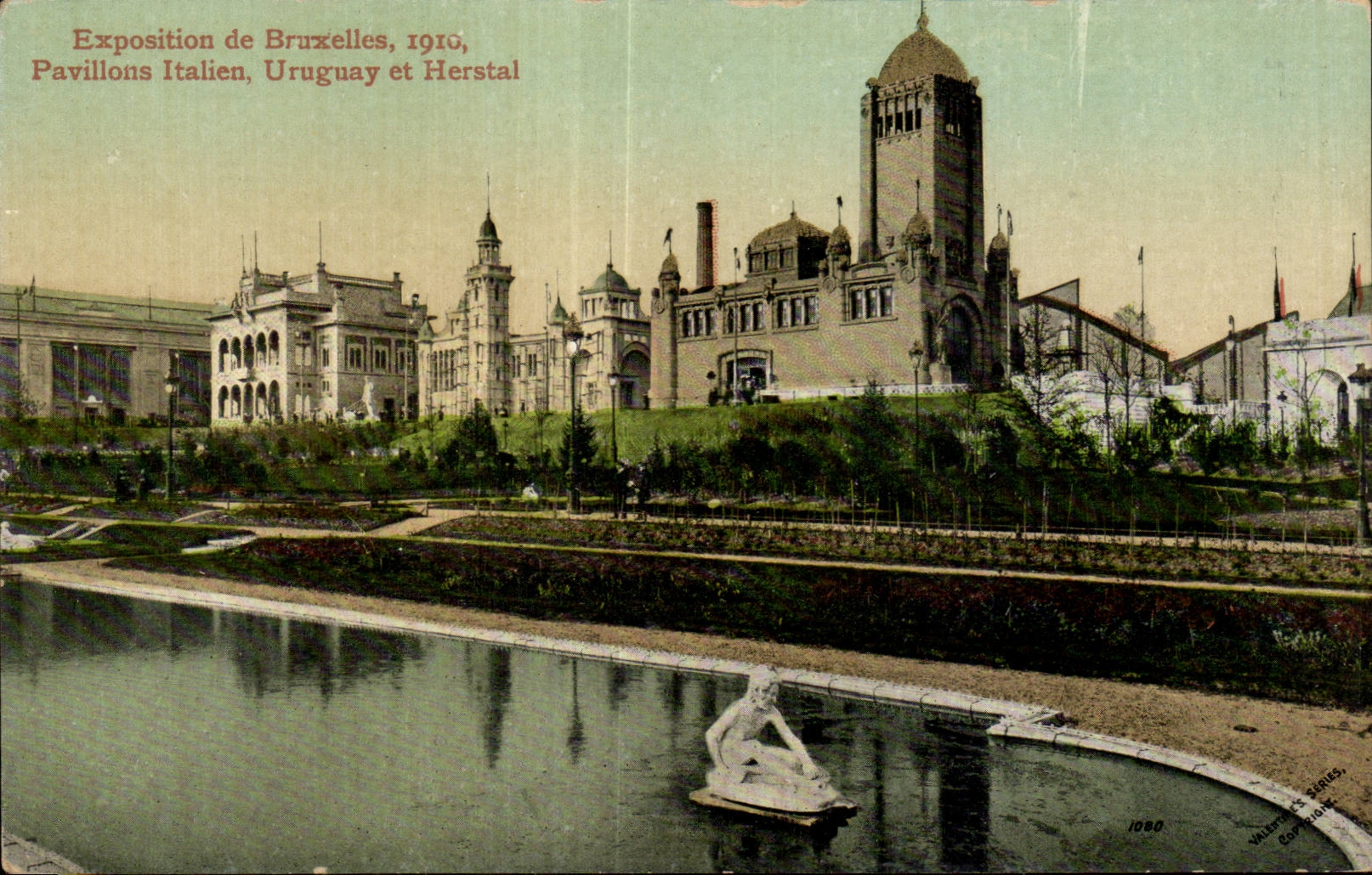 CPA Belgique Bruxelles Exposition 1910 Pavillons italiens Uruguayet Herstal
