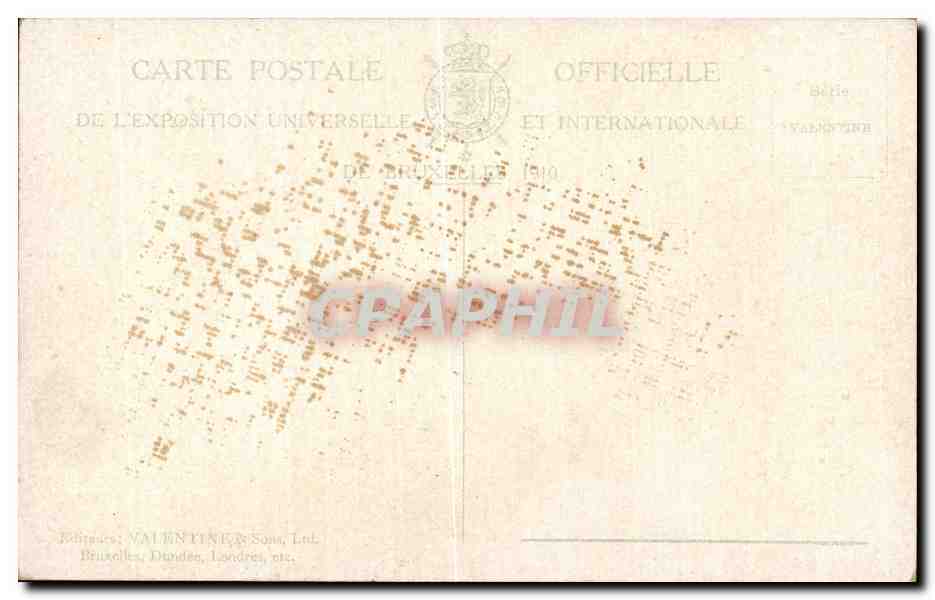 CPA Belgique Bruxelles Exposition 1910 Kermesse Water Chute — Verso