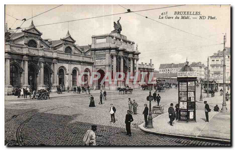 CPA Belgique Bruxelles La gare du Midi