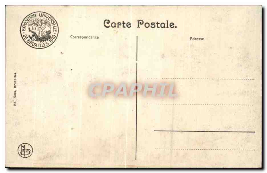 CPA Belgique Bruxelles Exposition universelle 1910 Pavillon de la Chine China  — Verso