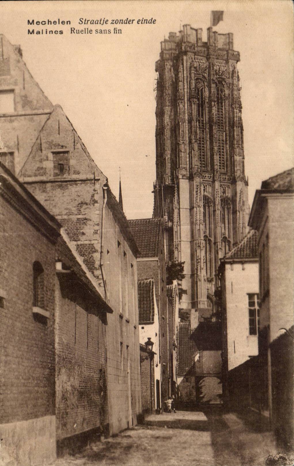 CPA Belgique Mechelen Malines Ruelle sans fin 