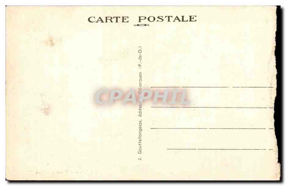 CPA Militaria Camp de la Fontaine du Berger 105 en position  — Rückseite