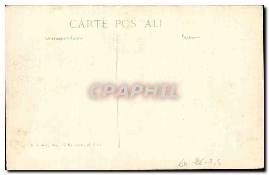 CPA Militaria Creil Maisons bombardees par les allemands — Rückseite