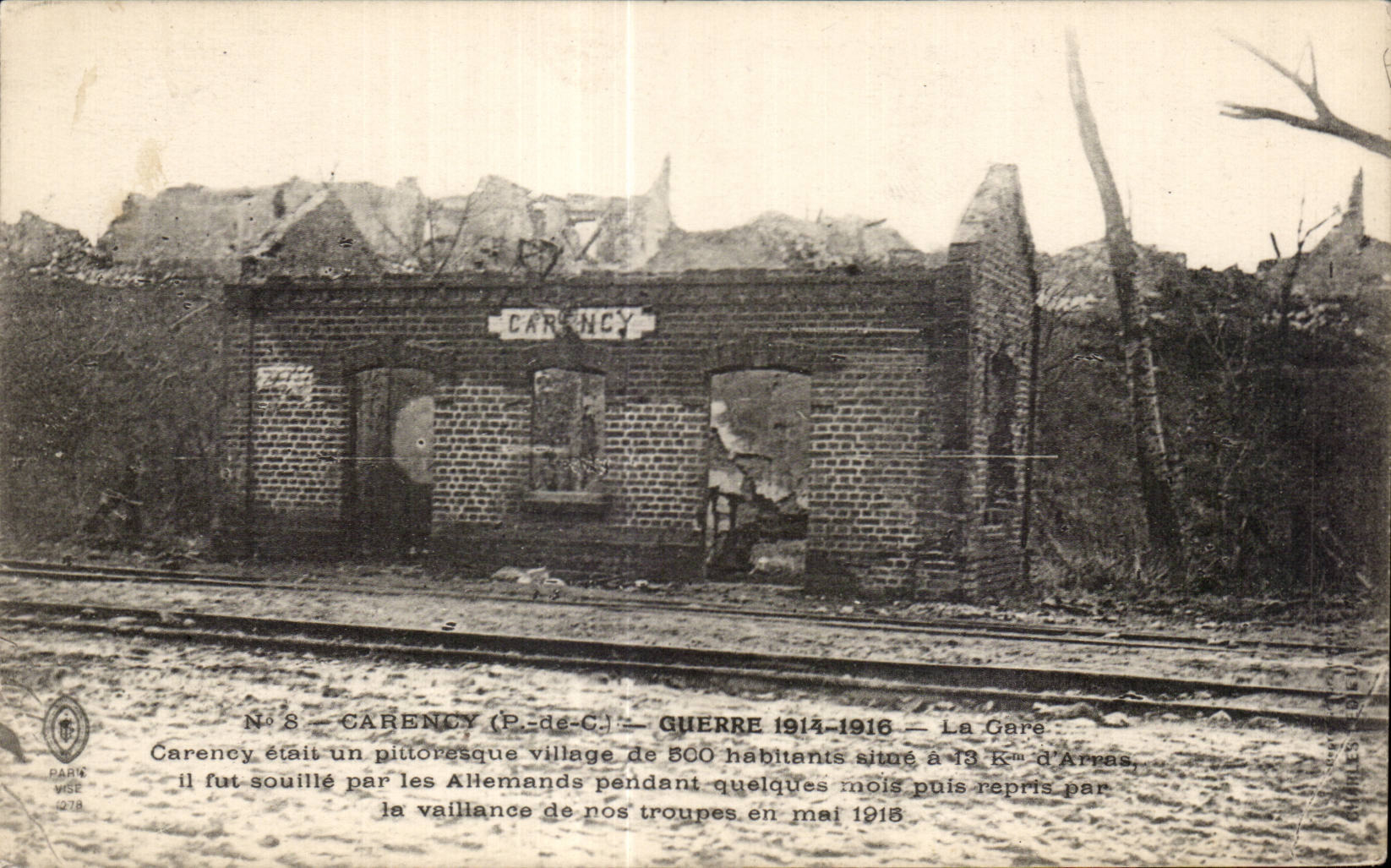 Carencey (P.-de-C.) — Guerre 1914-1916 — Ruines d'un village après les combats
