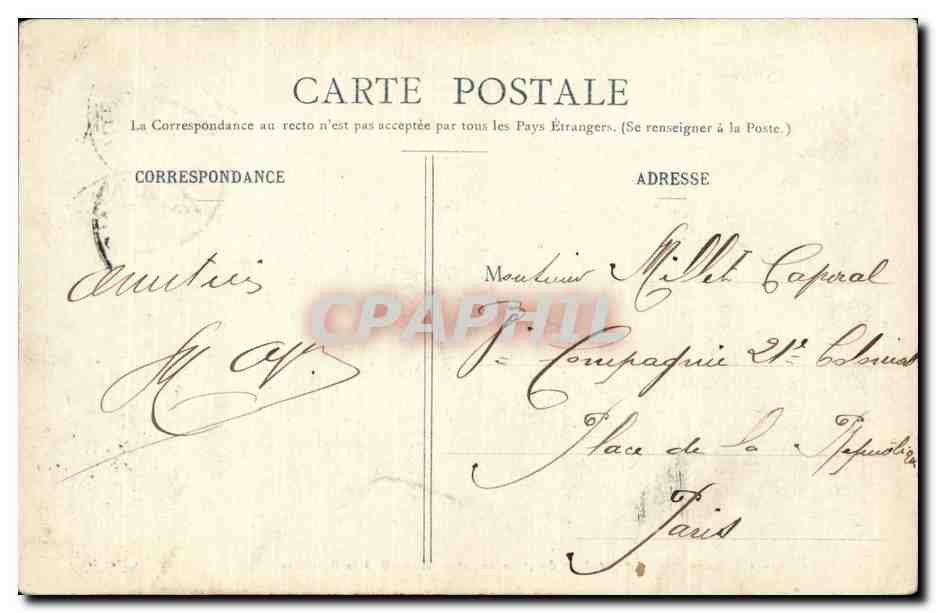 CPA Militaria Guerre 1914 4eme escadron du 5eme regiment de hussards a la frontiere — Rückseite