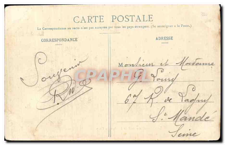 CPA Militaria la via au camp de Bois l Eveque un peu de defrichement — Rückseite