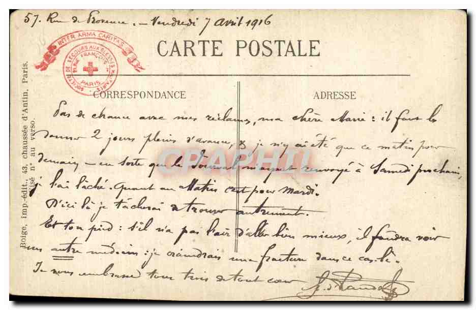CPA Militaria Paris Musee de l armee Campagne 1914 1916 Obus de 420 tombe aux environs de Verdun  — Rückseite