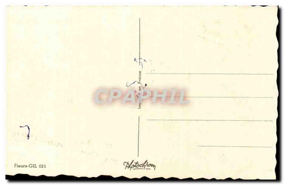 CPA Fantaisie Fleurs Heureux anniversaire Fer a cheval — Verso