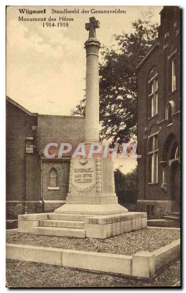 CPA Belgique Wijgmael Standbeeld der Gesneuvelden Monument des heros 1914 1918