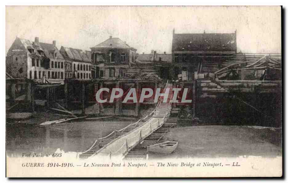 CPA Belgique Guerre 1914 Le nouveau pont a Nieuport 