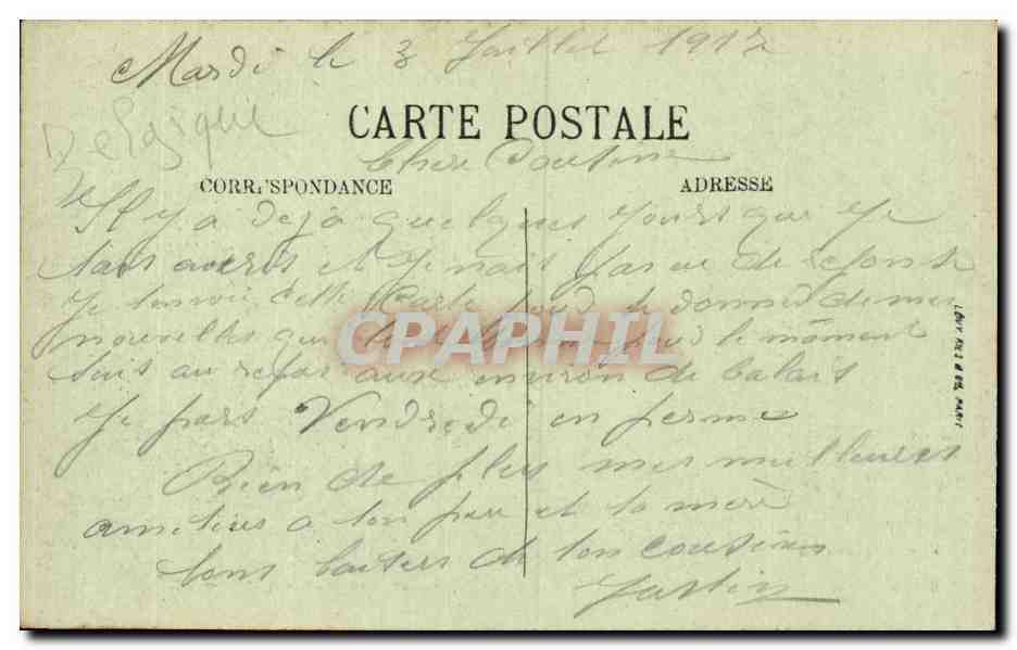 CPA Belgique Guerre 1914 Le nouveau pont a Nieuport  — Rückseite