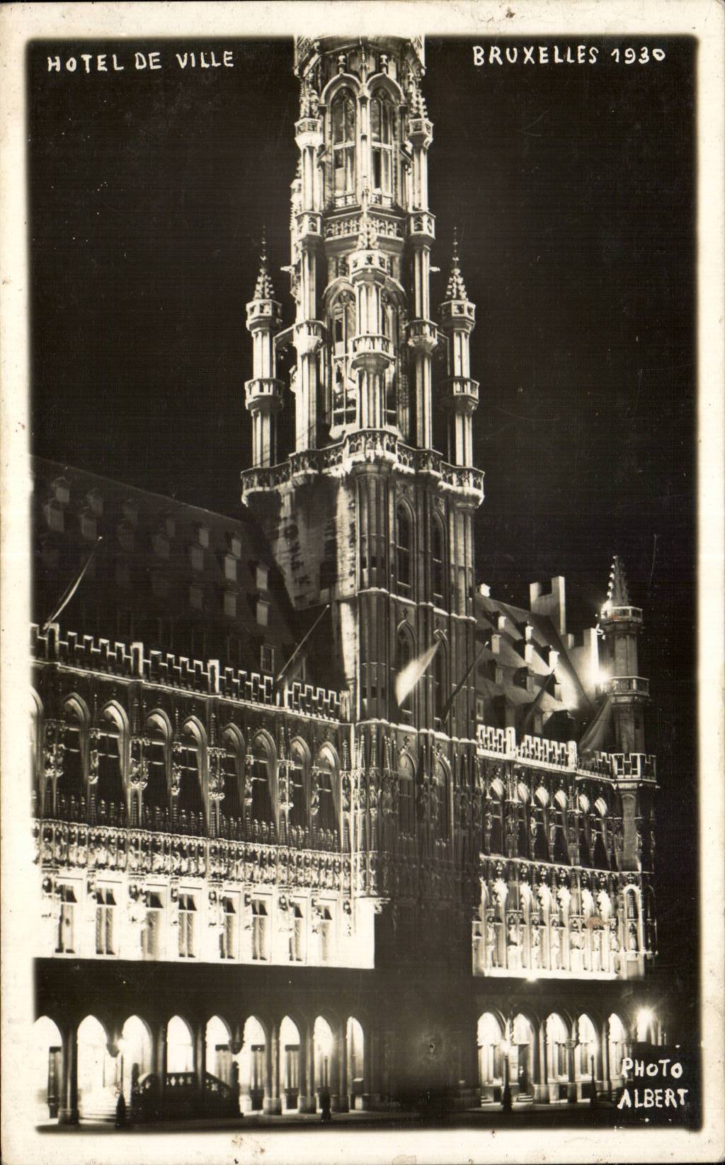 Hôtel de Ville — Bruxelles 1930 — Photo Albert