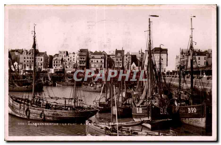 CPA Belgique Blankenberghe Le port et les barques de peche Bateaux