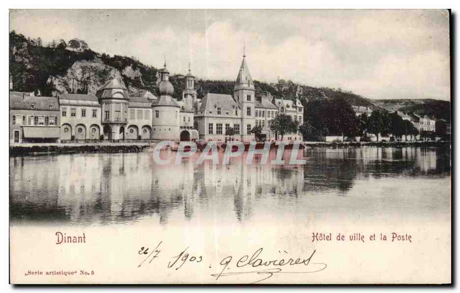 CPA Belgique Dinant Hotel de ville et la Poste