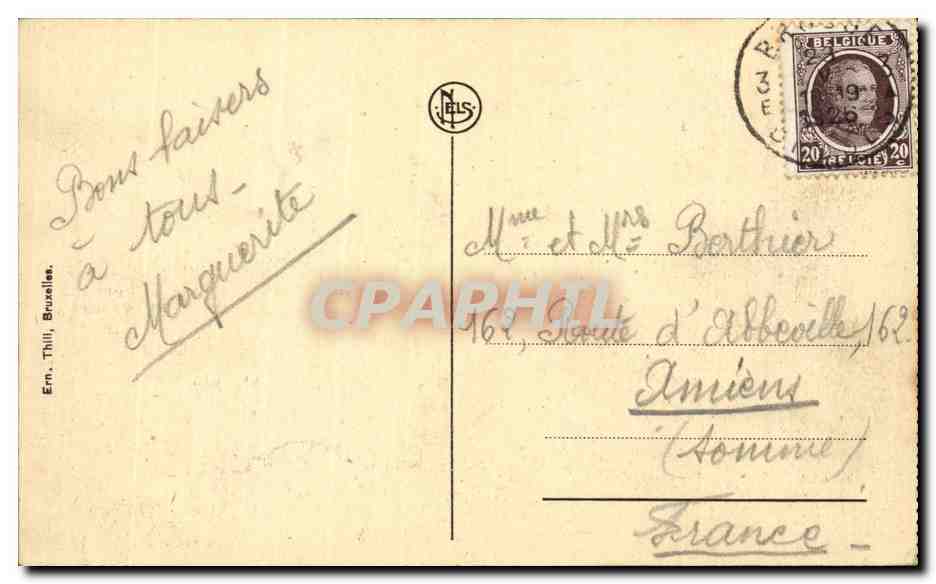 CPA Belgique Brugge Bruges Quai Long et cygnes — Rückseite
