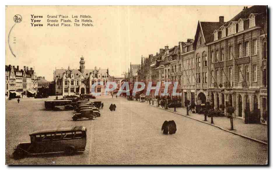 Ypres Grand'Place — Les Hôtels — Éditeur Neils, série 19, n° 28