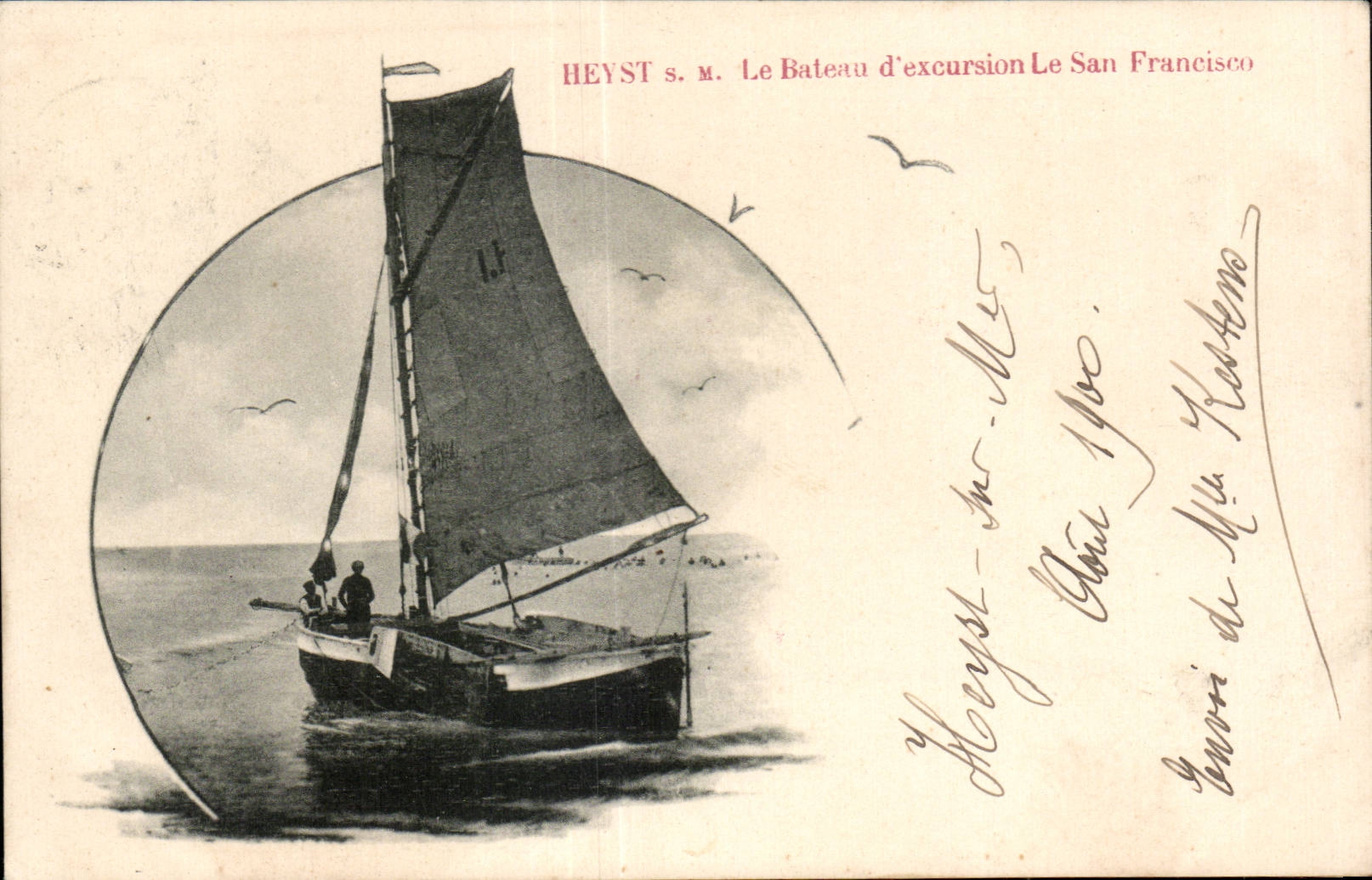 CPA Belgique Heyst Le bateau excursion Le Saan Francisco
