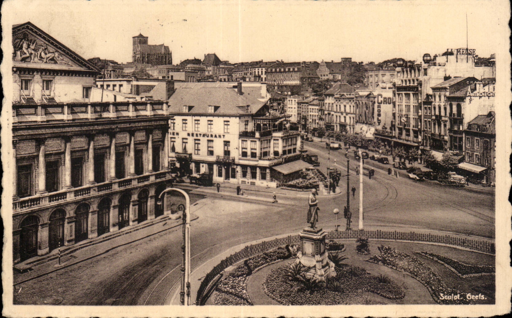 Liège - Statue Grétry et Théâtre Royal — E. Thill, Bruxelles, série 8, n° 15