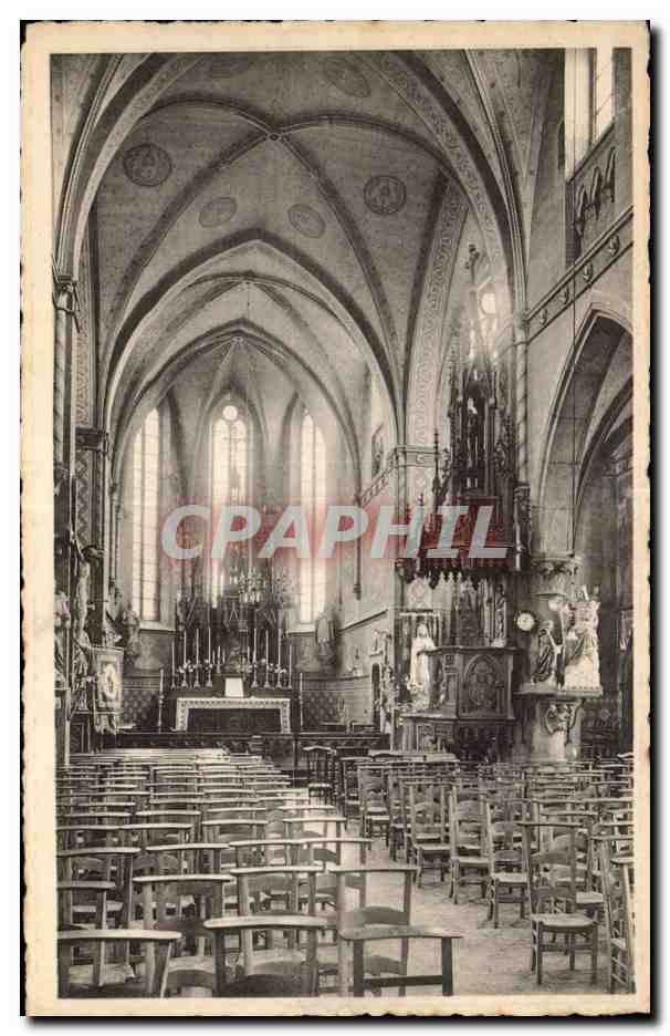 CPA Belgique Barvaux sur Ourthe Interieur de l eglise 