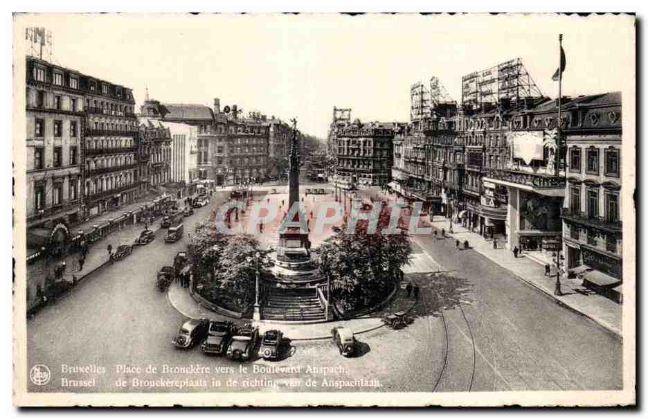 CPA Belgique Bruxelles Place de Brouckere vers le boulevard Anspach