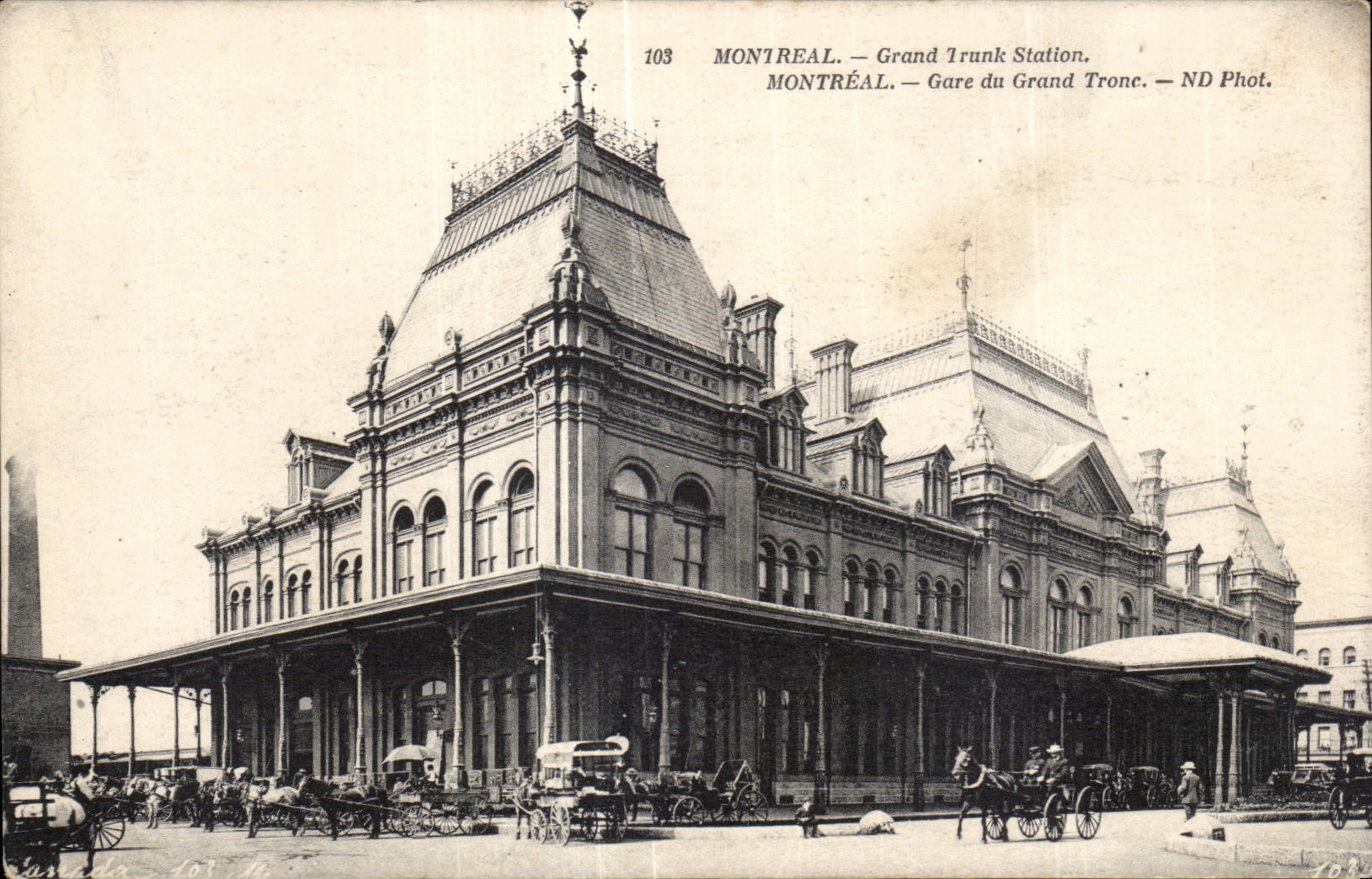 CPA Canada Montreal Gare du grand tronc 