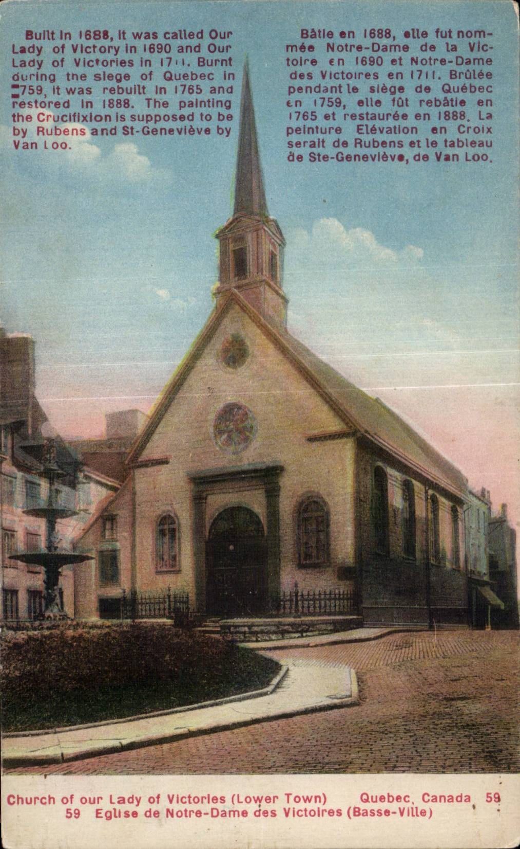 CPA Canada Quebec Eglise de Notre Dame des Victoires 