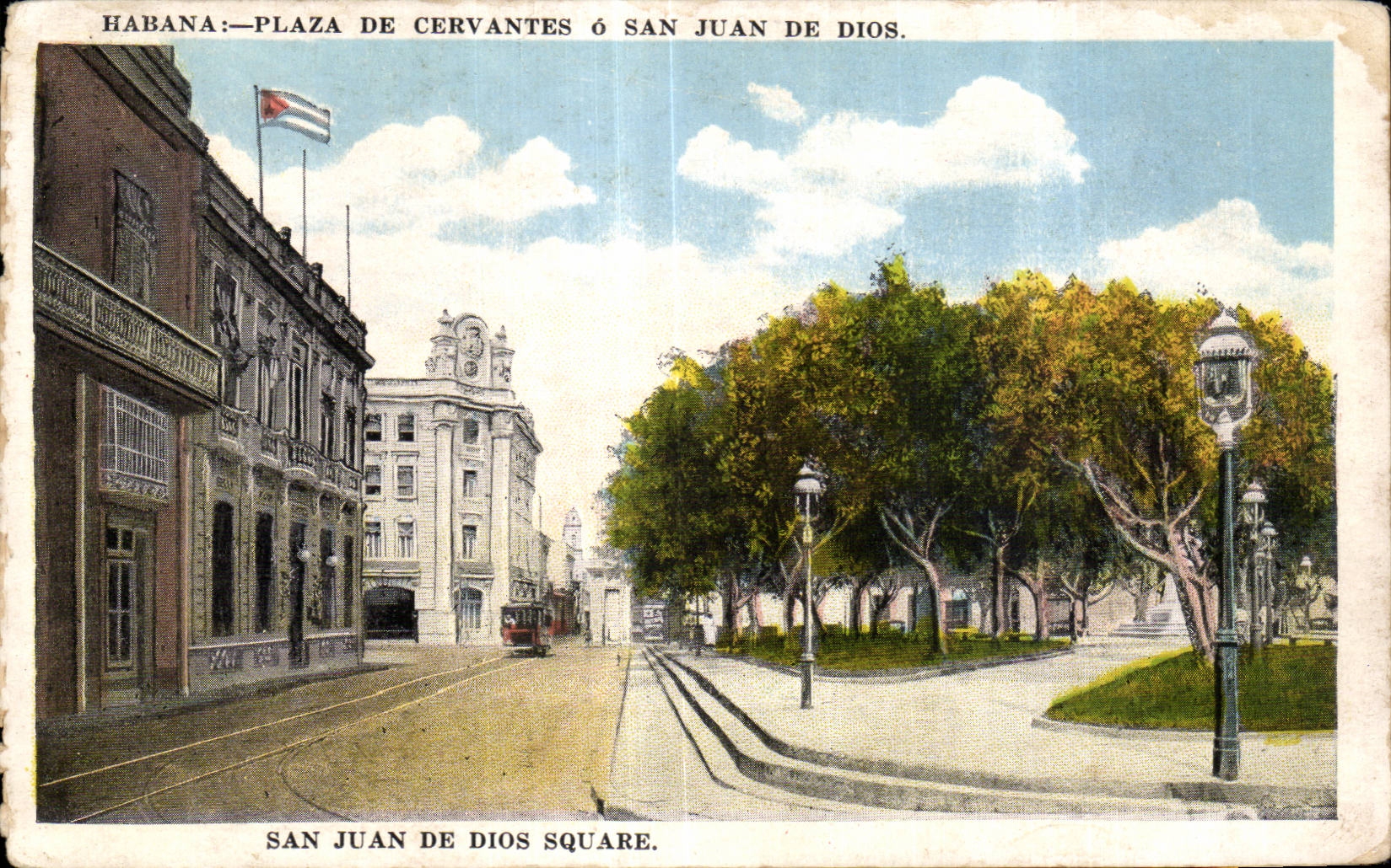 CPA Cuba Habana Plaza de Cervantes O San Juan de Rios