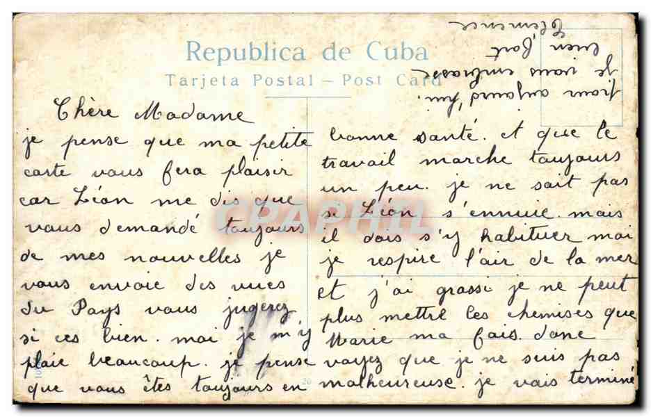 CPA Cuba Habana Plaza de Cervantes O San Juan de Rios — Back