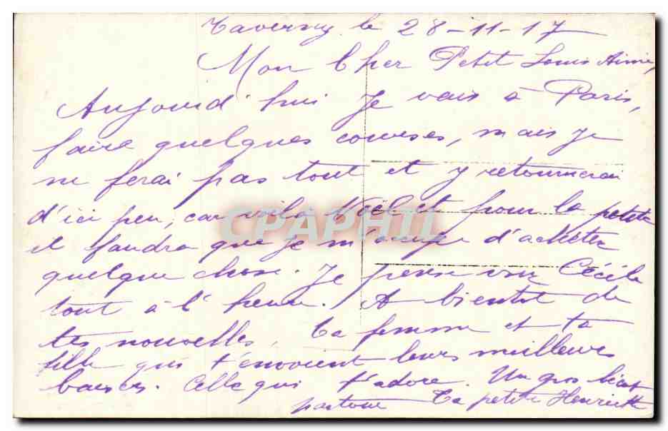 Fleurs CPA  — Verso