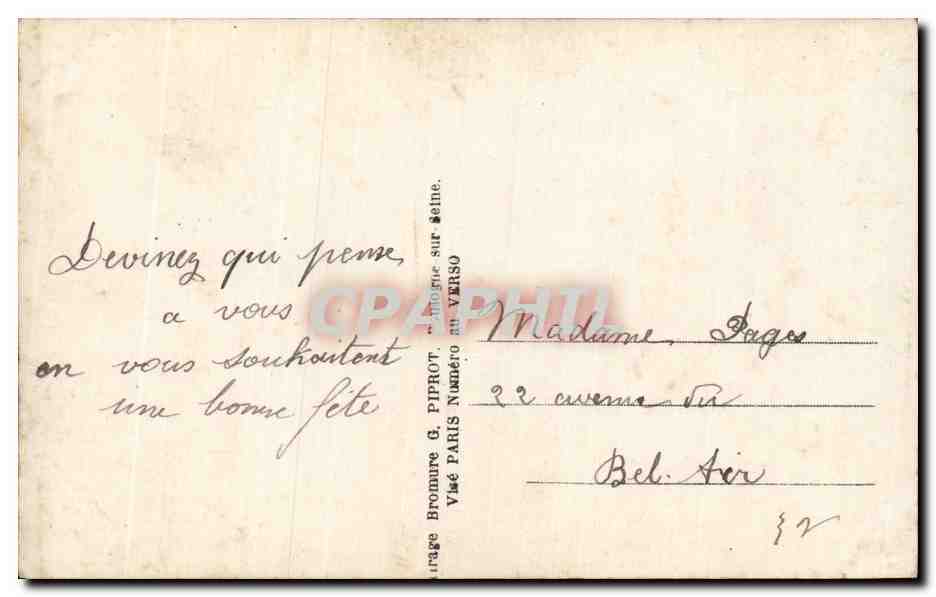 Fleurs Bonne Fete - CPA  — Back