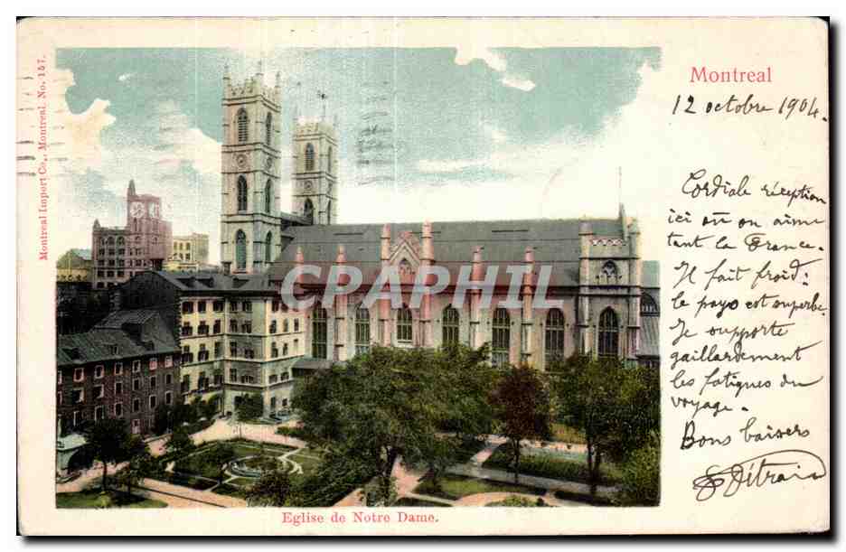 CPA Montreal Eglise de Notre Dame