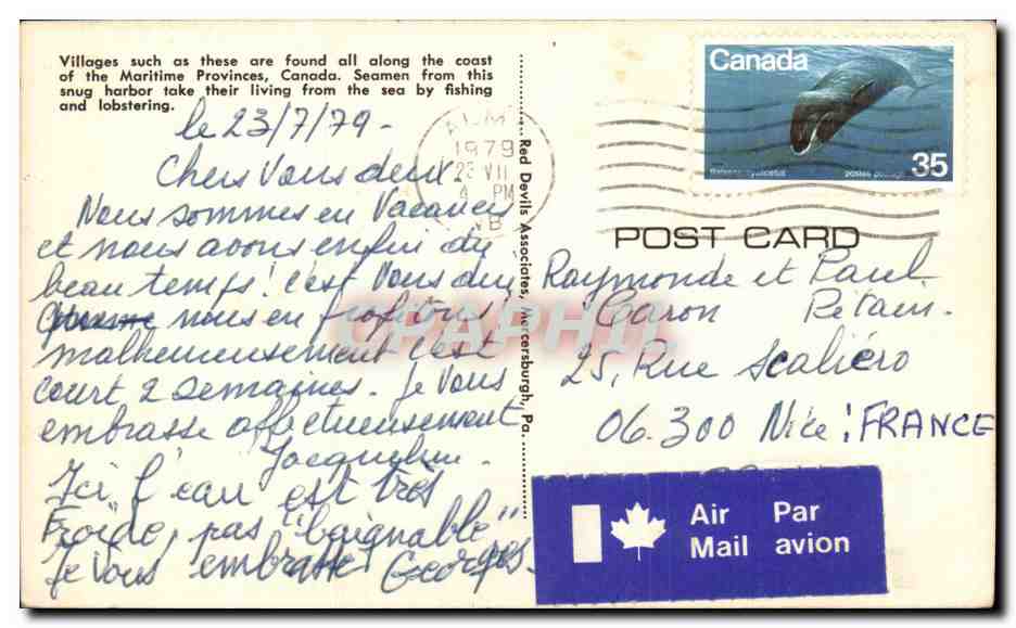 CPA Villages such as these are found all along the cost of the Maritime Provinces Canada  — Back