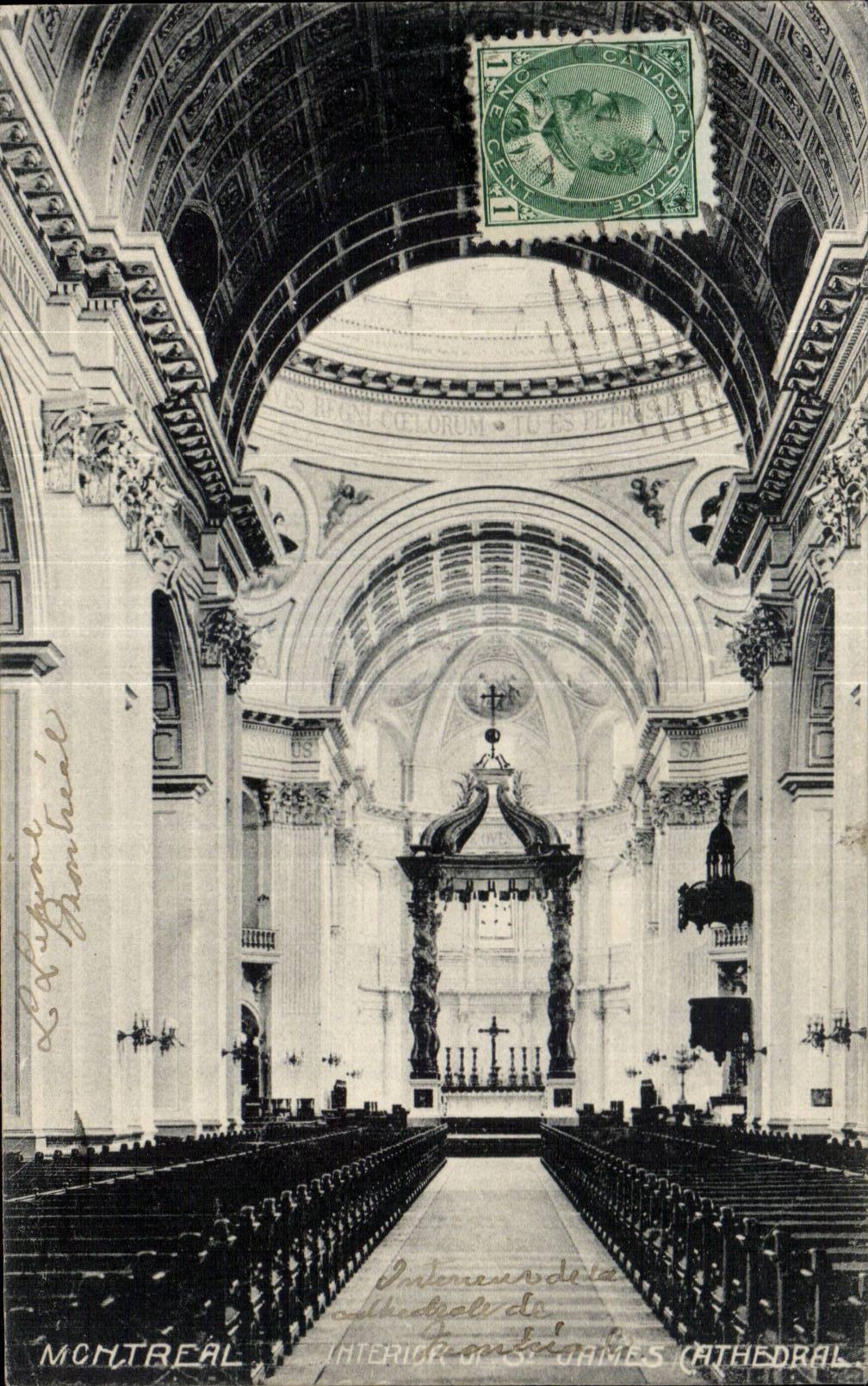 CPA Montreal Interior of St James