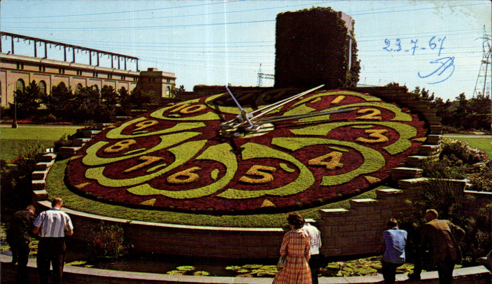 CPA The Hydro Floral Clock Niagara Falls Canada