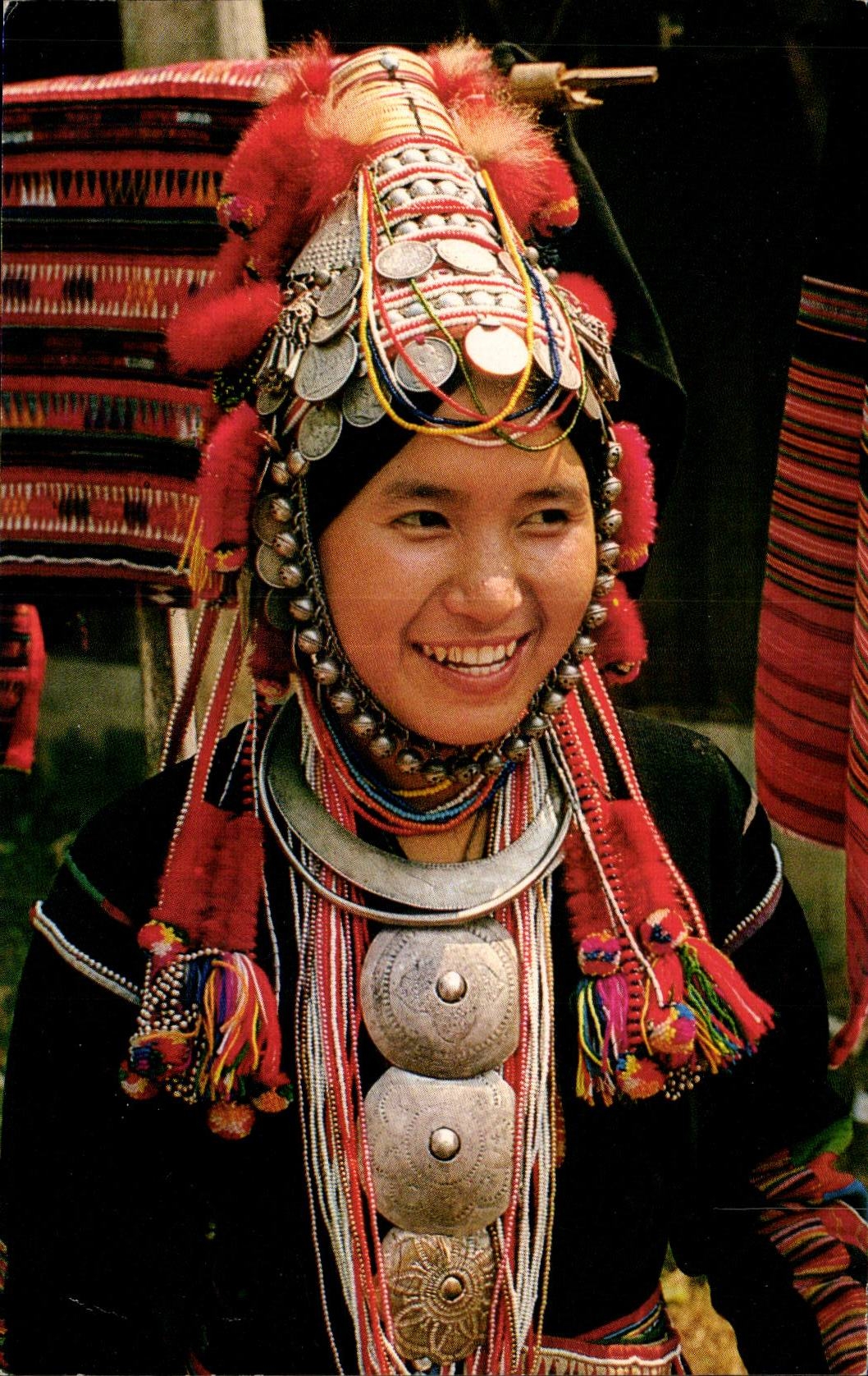 CPA Thai hill tribe Kkoh beauty in her native costume North Thailand Folklore Costume
