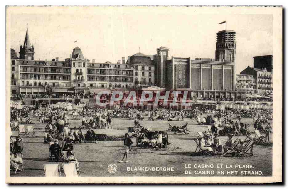 CPA Blankenberghe Le Casino Et La Plage 